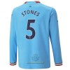 Maglia da Calcio a Maniche Lunghe Manchester City Stones 5 Casa 2022-23 per Uomo